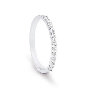 9K White Gold Diamond Ring / Anniversary Band TDW 0.20ct GH SI2-I1