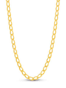 9K Yellow Gold Open Curb Chain 45cm
