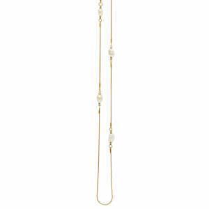 Dansk Smykkekunst: Dansk Audrey Multi Necklace Gold Colour Ion Plt with Baraque Freshwater Pearl