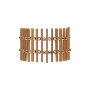 Dansk Smykkekunst: Dansk Tamara Bar Stretch Gold Colour Ion Plt Bracelet
