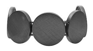 Dansk Smykkekunst: Dansk Shanaya Hematite Plated Disc Bracelet