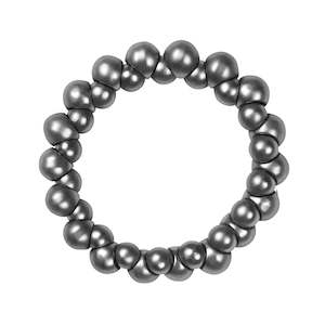 Dansk Smykkekunst: Dansk Burst Stretch Hematite Colour Ion Plt Bracelet