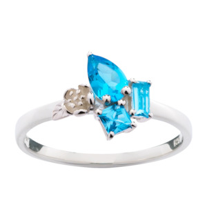 Karen Walker Jewellery: KAREN WALKER STG SILVER Rock Garden Ring - Topaz