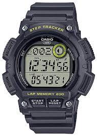 Casio Watches Men: CASIO MENS DIGITAL RUNNERS ALARM, S/ WATCH, 100M WR DARK GREY , RESIN BAND