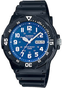 Casio Watches Men: Casio Mens 100M Analogue Watch (Blue/Blk)