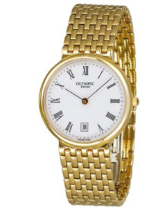 Olympic Mens Watch GENUINE SWISS MADE Gents PVD plated on stainless-steel case &&hellip;