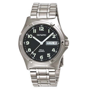 Olympic Mens Watch Black 12 Figure, B/let, 100M Swiss Movt