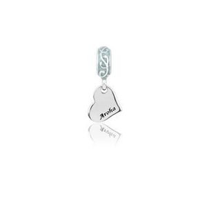Evolve Charms DANGLES AROHA ( DEEP LOVE) PENDANT CHARM BLUE-ENAMEL & SILVER