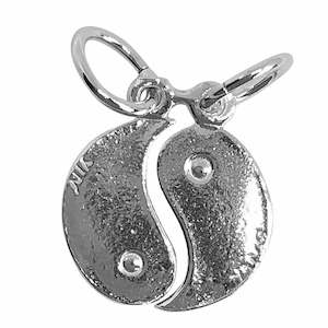 Traditional Silver Charm Yin_Yang