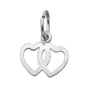 Traditional Charms Silver 1: Traditional Silver Charm Linked_Hearts