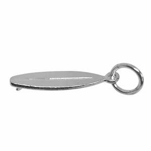 Traditional Charms Silver 1: Traditional Silver Charm Surf Board
