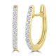 9k Yg  Diamond Huggie Earrings