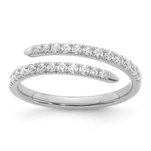 Coloured Gems Rings: 9K WG BGD SPIRAL DRESS RING