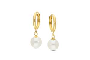 9CT YG PEARL FRESHWATER EARRINGS