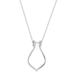 Silver Earrings 1: STG RING HOLDER NECKLACE 45CM