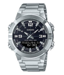 Casio Watches Men: CASIO MENS WATCH DIGITAL ANALOG 10Y BATTERY, 50M WR