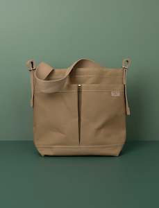 Apparel: 2 Pocket Crossbody Tote // Beige