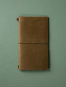 For Self Care: Leather Notebook // Olive
