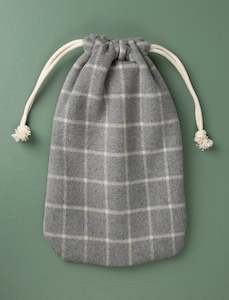 Winter Warmers: Cashmere Hot Water Bottle Cover // Grey Check