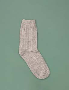 Women's Cashmere Blend Crew Socks // Light Grey
