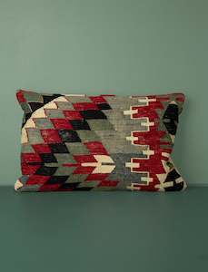 Vintage Turkish Kilim Cushion Rectangle // One