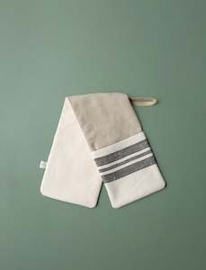 Grain Sack Oven Gloves // Black Stripe