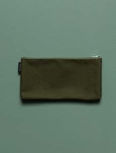 Secret Santa: Canvas Flat Pencil Case // Olive