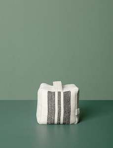 Grain Sack Door Stop // Black Stripe