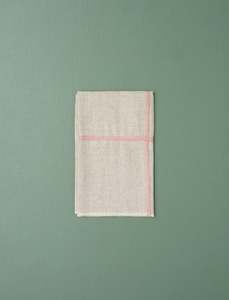 Linen Cotton Napkins // Red Line