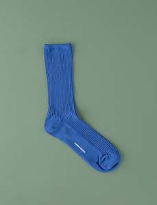 Winter Warmers: Cotton Ribbed Socks // French Blue