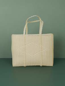 Palorosa: Basket Weave Tote // Vanilla