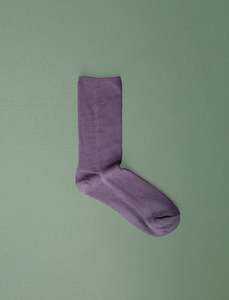 Secret Santa: Cotton Fine Ribbed Socks // Dusty Lilac