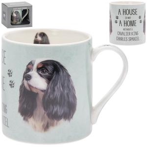 Dog And Cat Mugs And Cups: Cavalier King Charles Dog Mug - A house is not a home without a Cavalier King Charles dog.