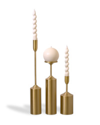 Accessories: Everyday Candle Holder Set of 3 | Gold