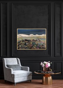 Central Otago winter thyme landscape painting - Katie Robinson Artist