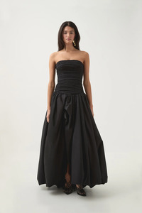 AJE - Violette Bubble Hem Maxi Dress in Black