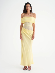 BENNI - Nico Off Shoulder Maxi in Butter