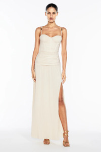 Ball Season: Manning Cartell - Double Time Pleat Dress in Cream