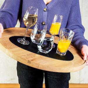 Metal Nano Gel Placemat LARGE BLACK By Silwy