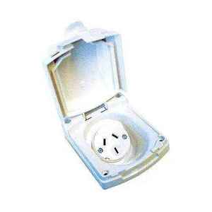 Clipsal Power Outlet 500-03030 External 240V 10A White for Caravan RV