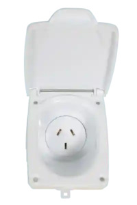 10A AC Power External Outlet White CMS 230Vac Plug N Play