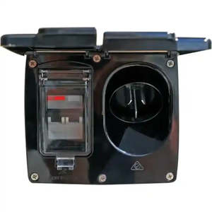 15A AC Power External inlet and 16A RCD IP44 Black CMS 230Vac Plug N Play