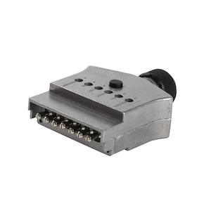 Kt Cable: 7 Pin Male Trailer Socket Metal Led