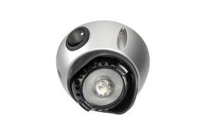 Narva: 10-30V L.E.D interior Swivel Lamp with Off and on Switch with Silver Satin Finish