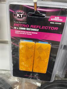 Reflector 70 x 30mm Amber - Twin Pack - No Longer Available