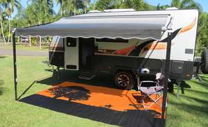 Caravan Camping Mat Outback Style Rust Black 6m x 2.4m