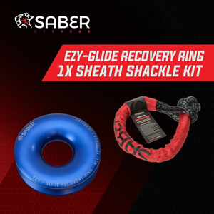Saber Offroad: Ezy-Glide Recovery Ring and 18k Sheath Soft Shackle Kit by Saber Offroad