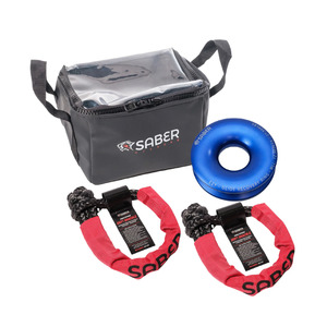Saber Offroad: Ezy Glide Recovery Ring Twin 18K Sheath Soft Shackles Kit with bag Saber Offroad