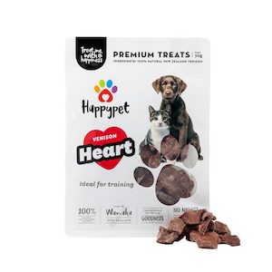 Products: HAPPYPET VENISON HEARTS - Everything Dog