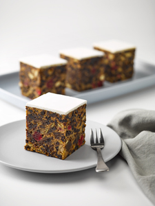 Products: Small Iced Christmas Cake Cube 2.5″